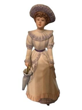 Home Interiors Penelope #1491 Victorian Lady Figurine Porcelain Homco
